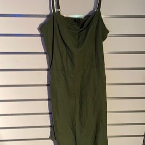 Army green dress short
